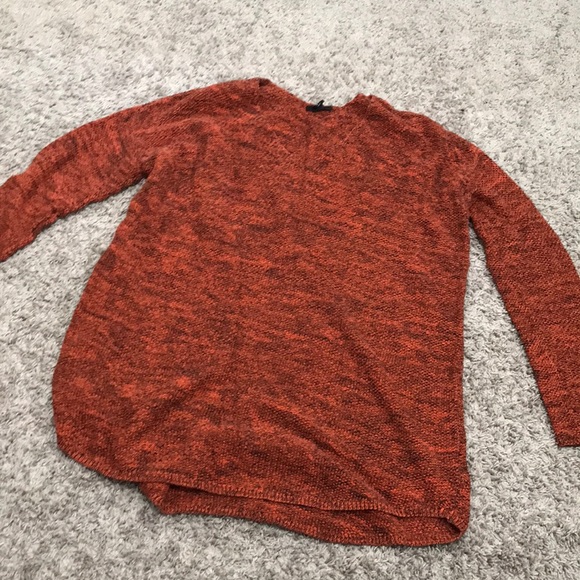 Women's Rust you V neck 💯 cotton Sweater - Picture 1 of 1